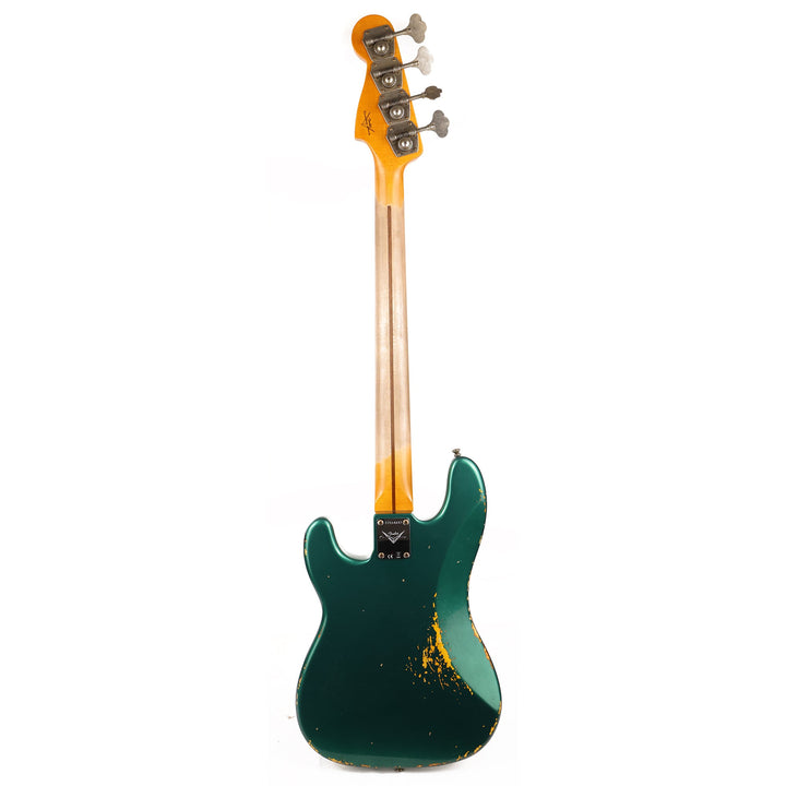 Fender Custom Shop 1958 Precision Bass Relic Aged British Racing Green over Chocolate 3-Tone Sunburst