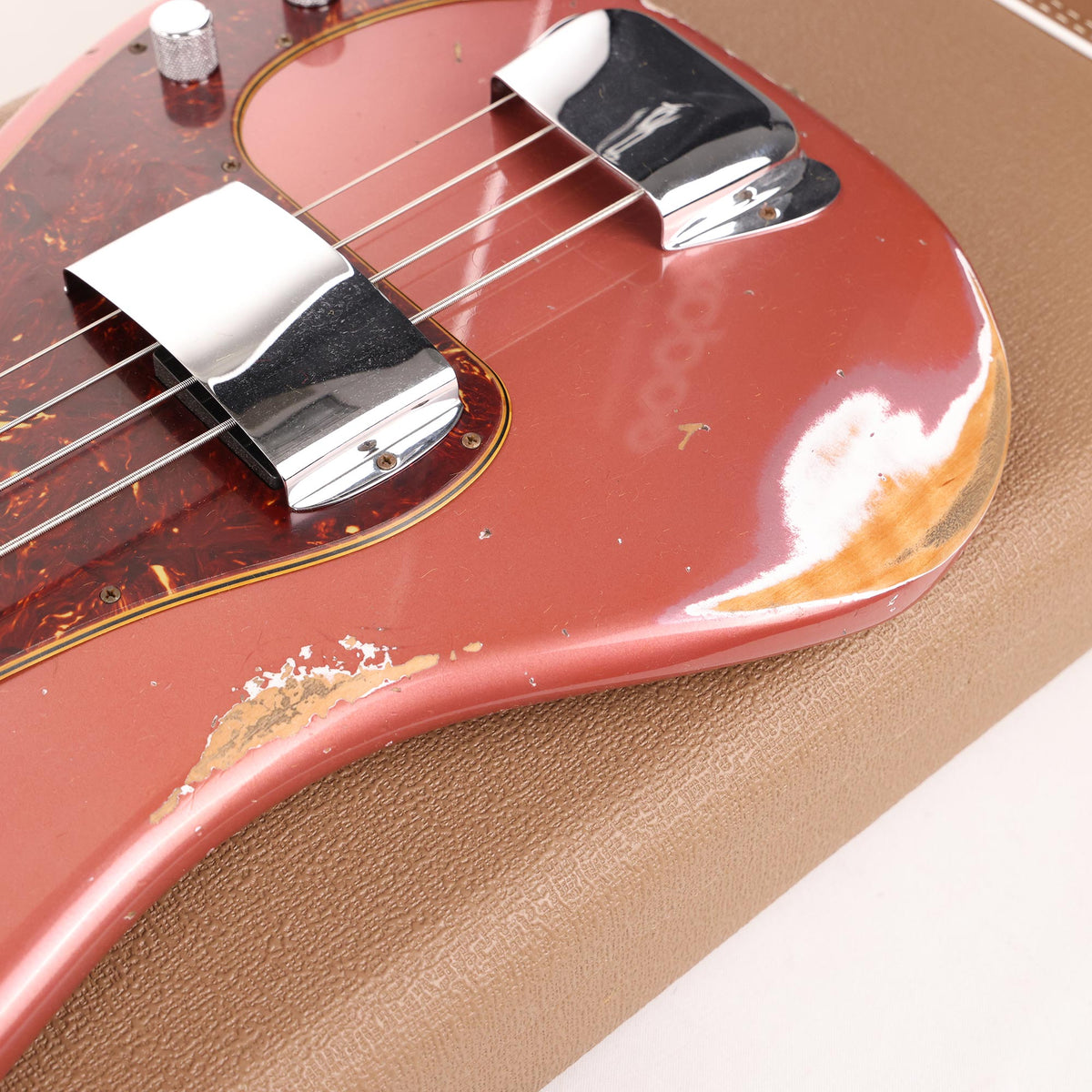 Fender Custom Shop 1960 Precision Bass Heavy Relic Aged Burgundy Mist Metallic Used — 8