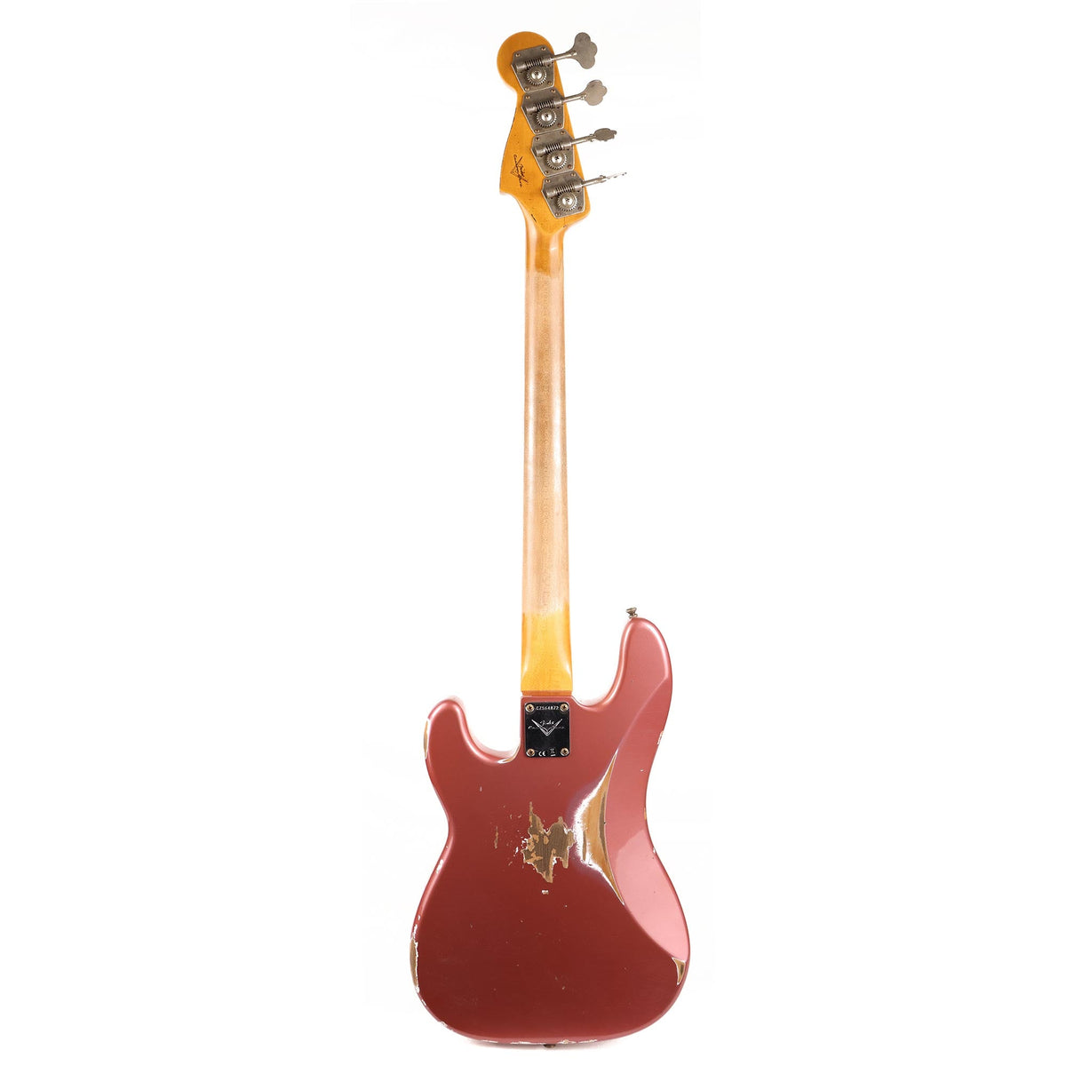Fender Custom Shop 1960 Precision Bass Heavy Relic Aged Burgundy Mist Metallic Used — 3