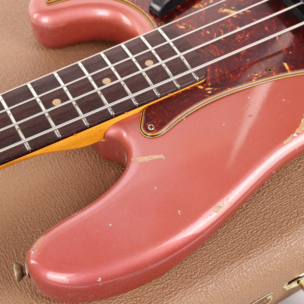Fender Custom Shop 1960 Precision Bass Heavy Relic Aged Burgundy Mist Metallic Used — 7