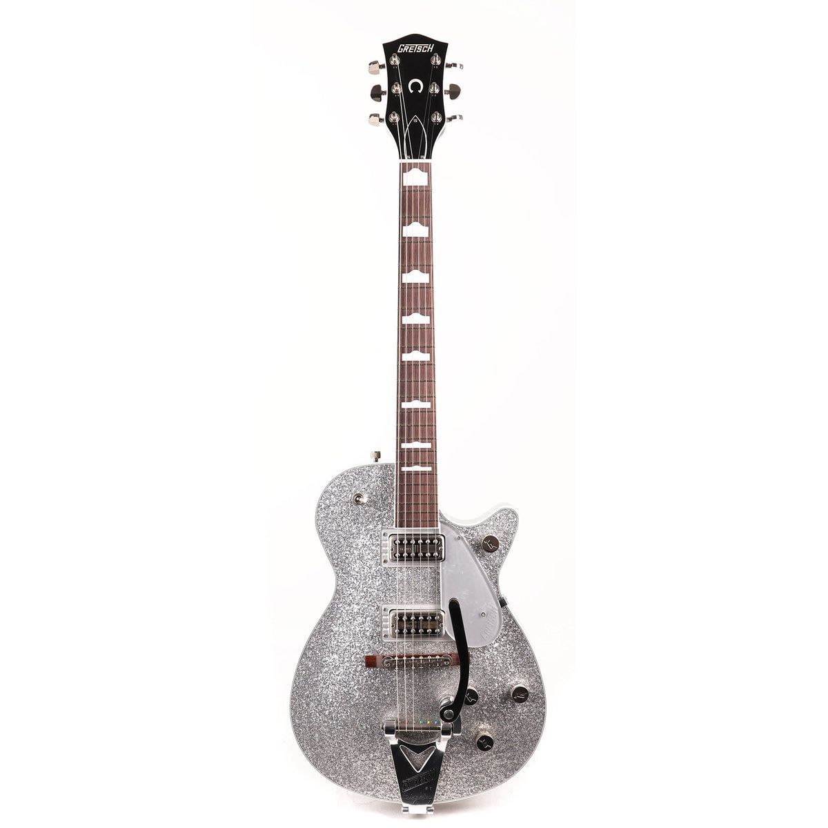 Gretsch G6129T-89VS Vintage Select ‘89 Sparkle Jet with Bigsby Rosewood Fingerboard Silver Sparkle — 2