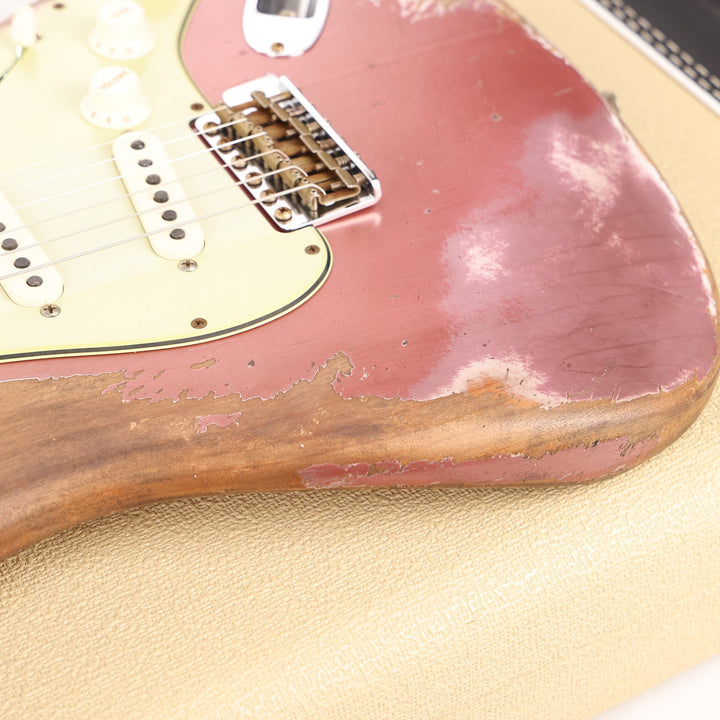 Fender Custom Shop Dual Mag II Stratocaster Super Heavy Relic Super Faded Aged Burgundy Mist Metallic Used