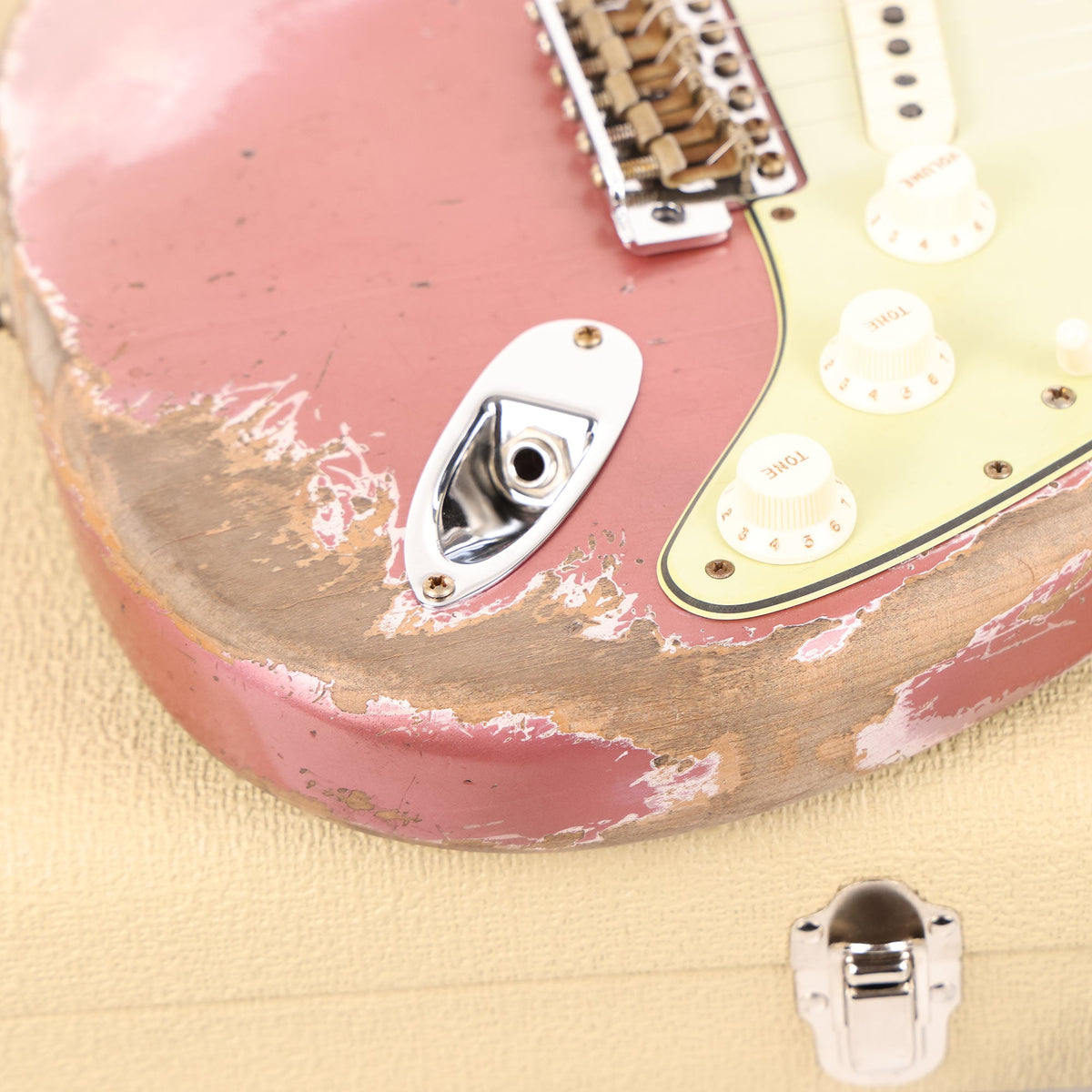 Fender Custom Shop Dual Mag II Stratocaster Super Heavy Relic Super Faded Aged Burgundy Mist Metallic Used — 9