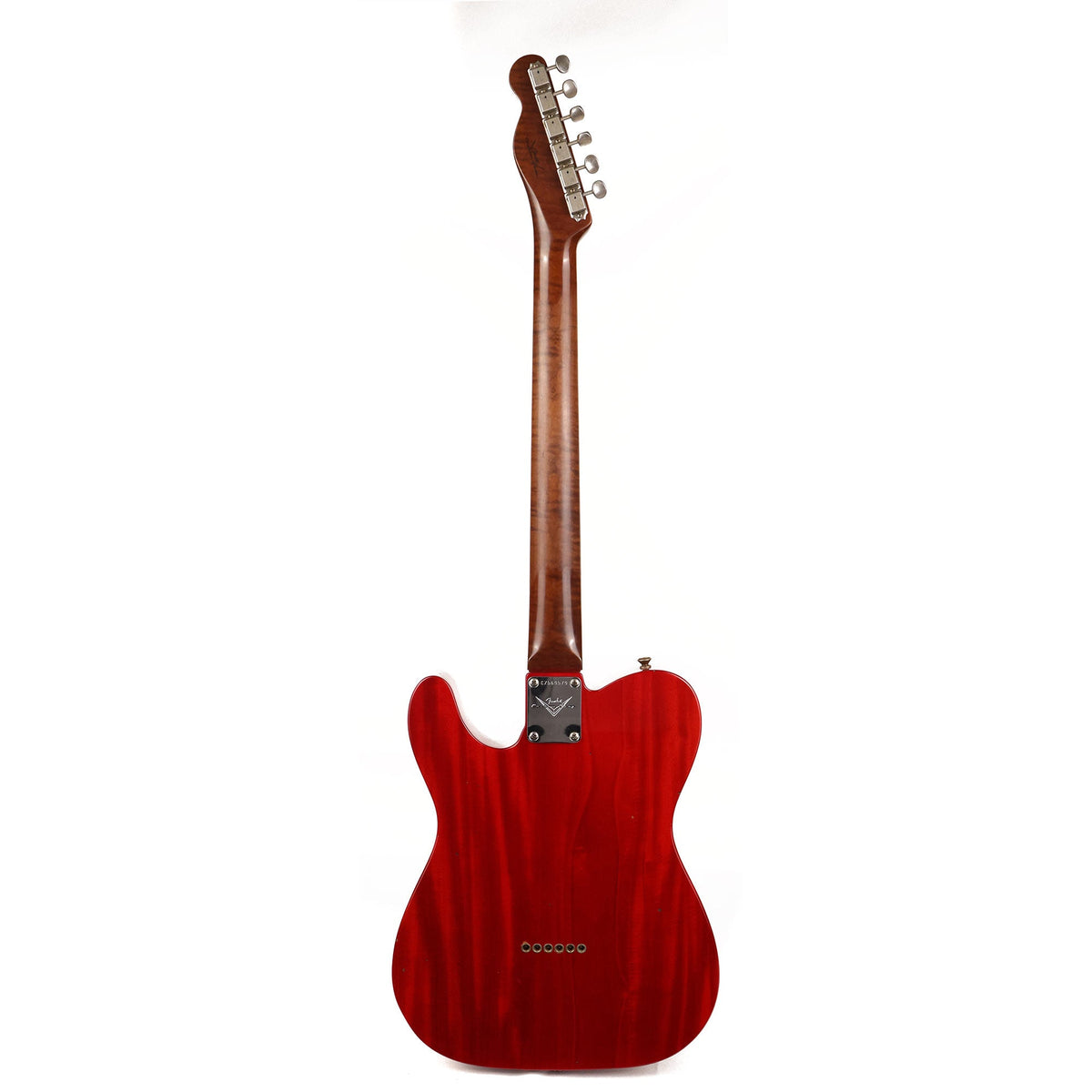 Fender Custom Shop Michigan Mahogany P-90 Telecaster Super Faded Crimson Transparent — 3