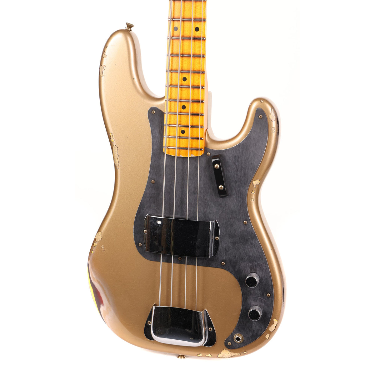 Fender Custom Shop 1958 Precision Bass Relic Aged Shoreline Gold over Chocolate 3-Tone Sunburst — 6