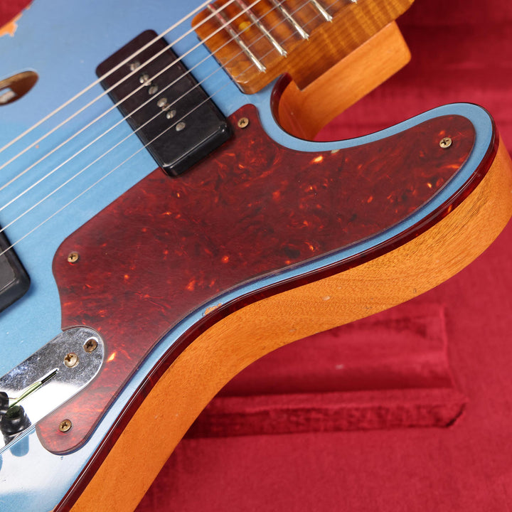 Fender Custom Shop P-90 Telecaster Thinline Relic Faded Aged Lake Placid Blue