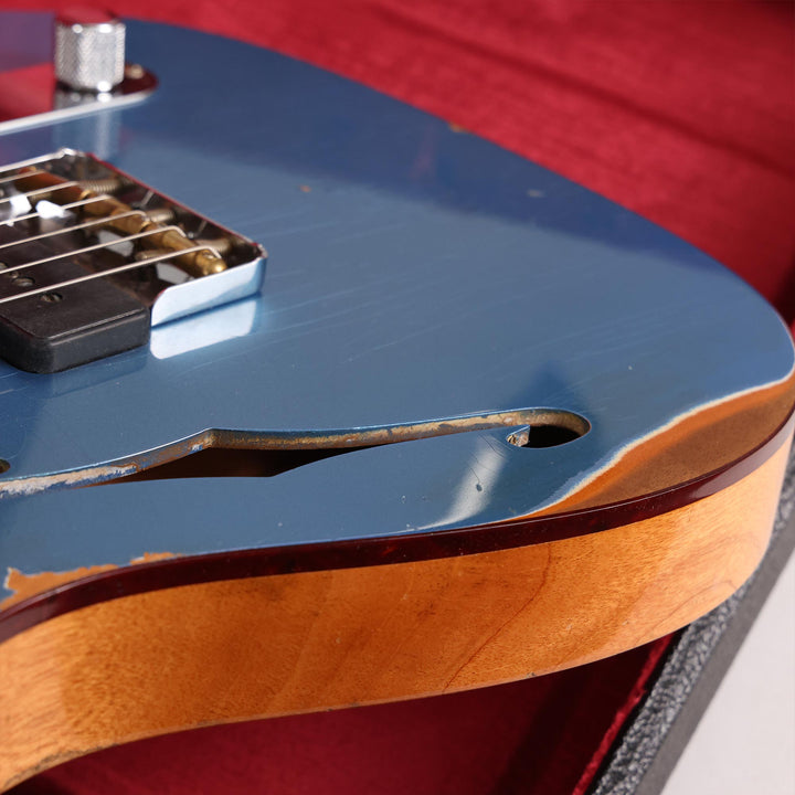 Fender Custom Shop P-90 Telecaster Thinline Relic Faded Aged Lake Placid Blue