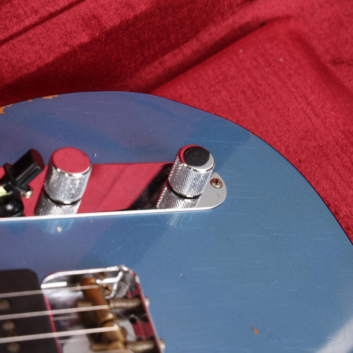 Fender Custom Shop P-90 Telecaster Thinline Relic Faded Aged Lake Placid Blue
