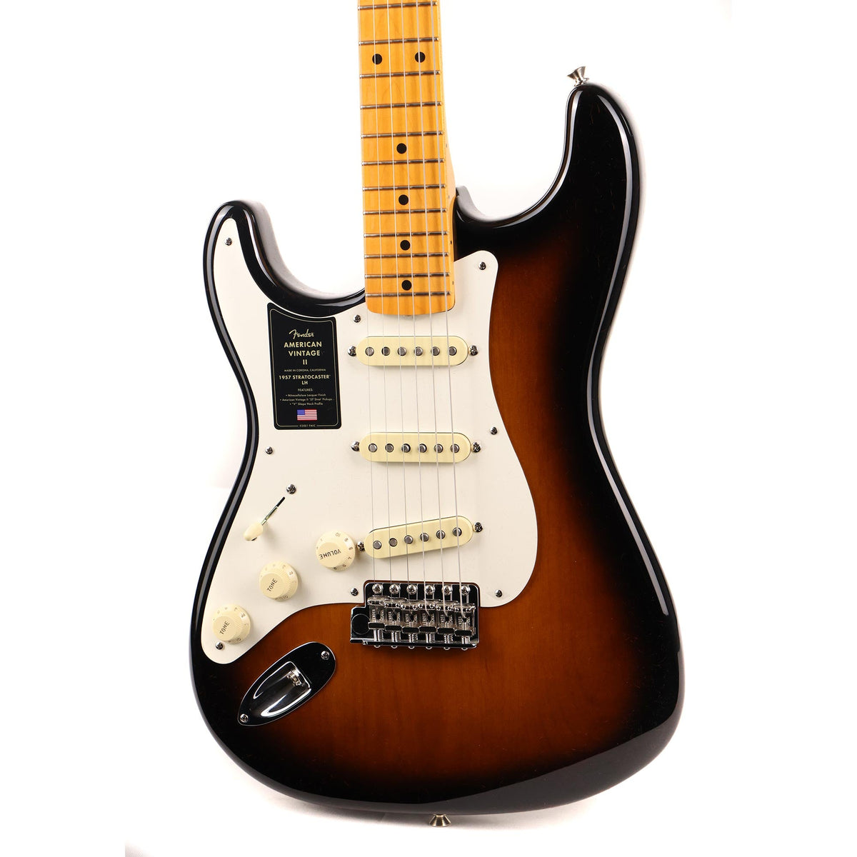 Fender American Vintage II 1957 Stratocaster Left-Handed 2-Tone Sunburst Used — 7