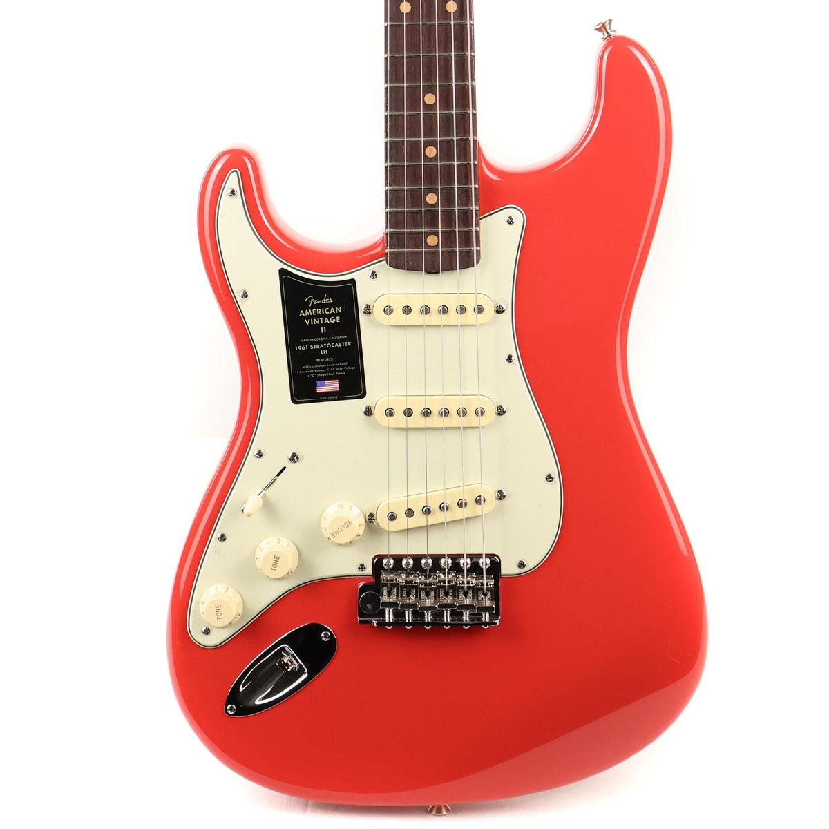 Fender American Vintage II 1961 Stratocaster Left-Handed Fiesta Red — 1
