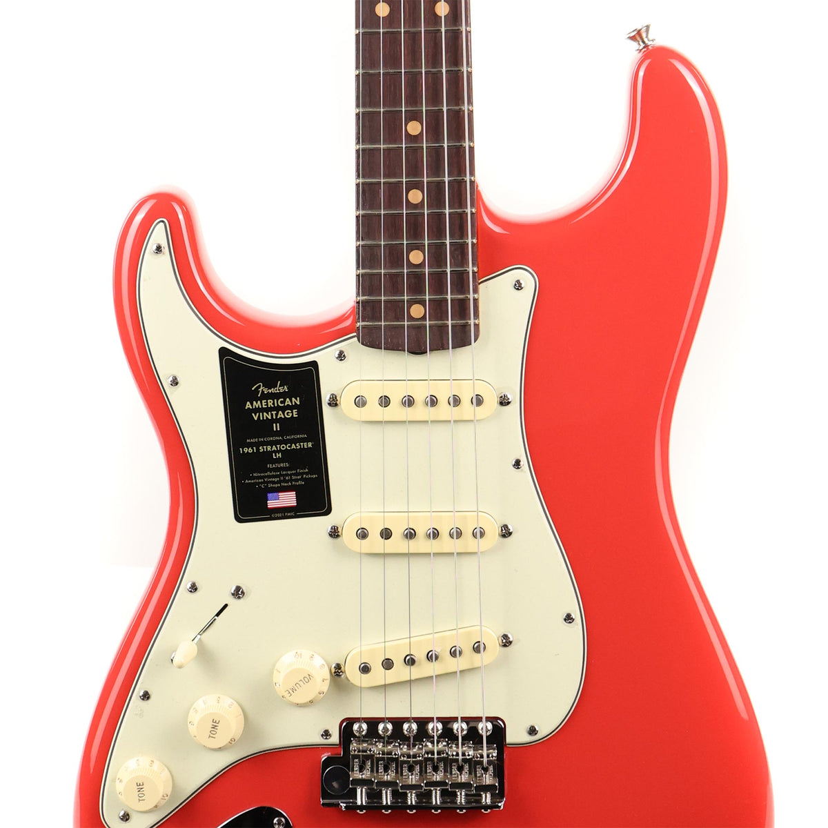 Fender American Vintage II 1961 Stratocaster Left-Handed Fiesta Red — 6