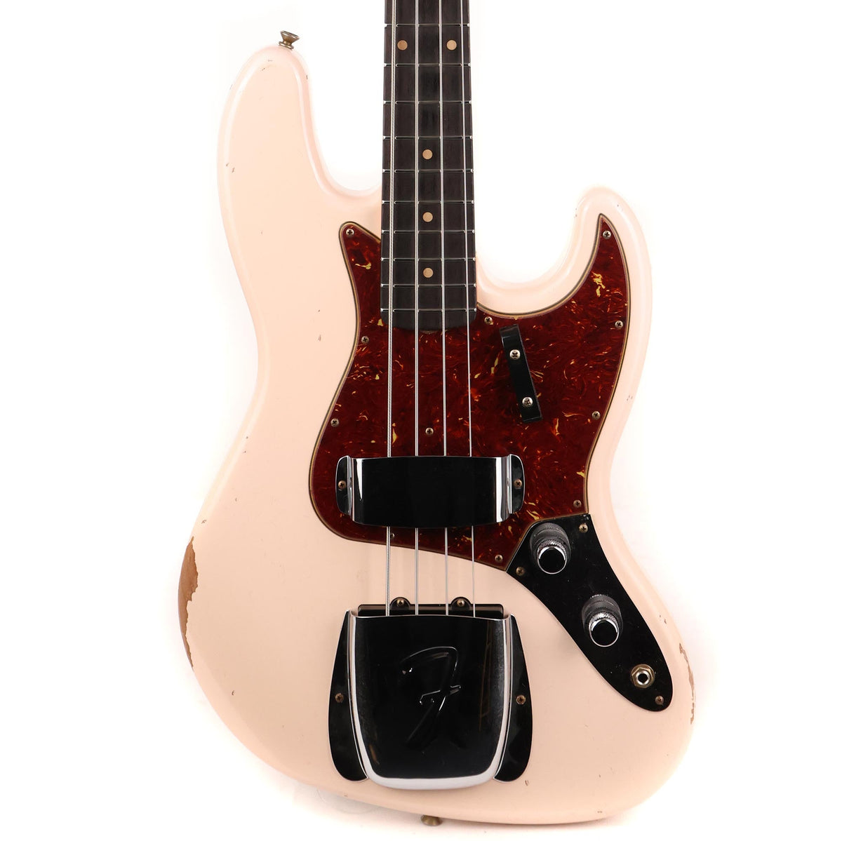 Fender Custom Shop 1960 Jazz Bass Relic Faded Aged Shell Pink Used — 1
