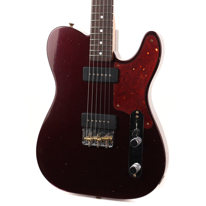 Fender Custom Shop Michigan Mahogany P-90 Telecaster Journeyman Relic Oxblood