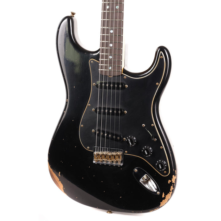 Fender Custom Shop 1969 Stratocaster Relic Black Reverse Headstock