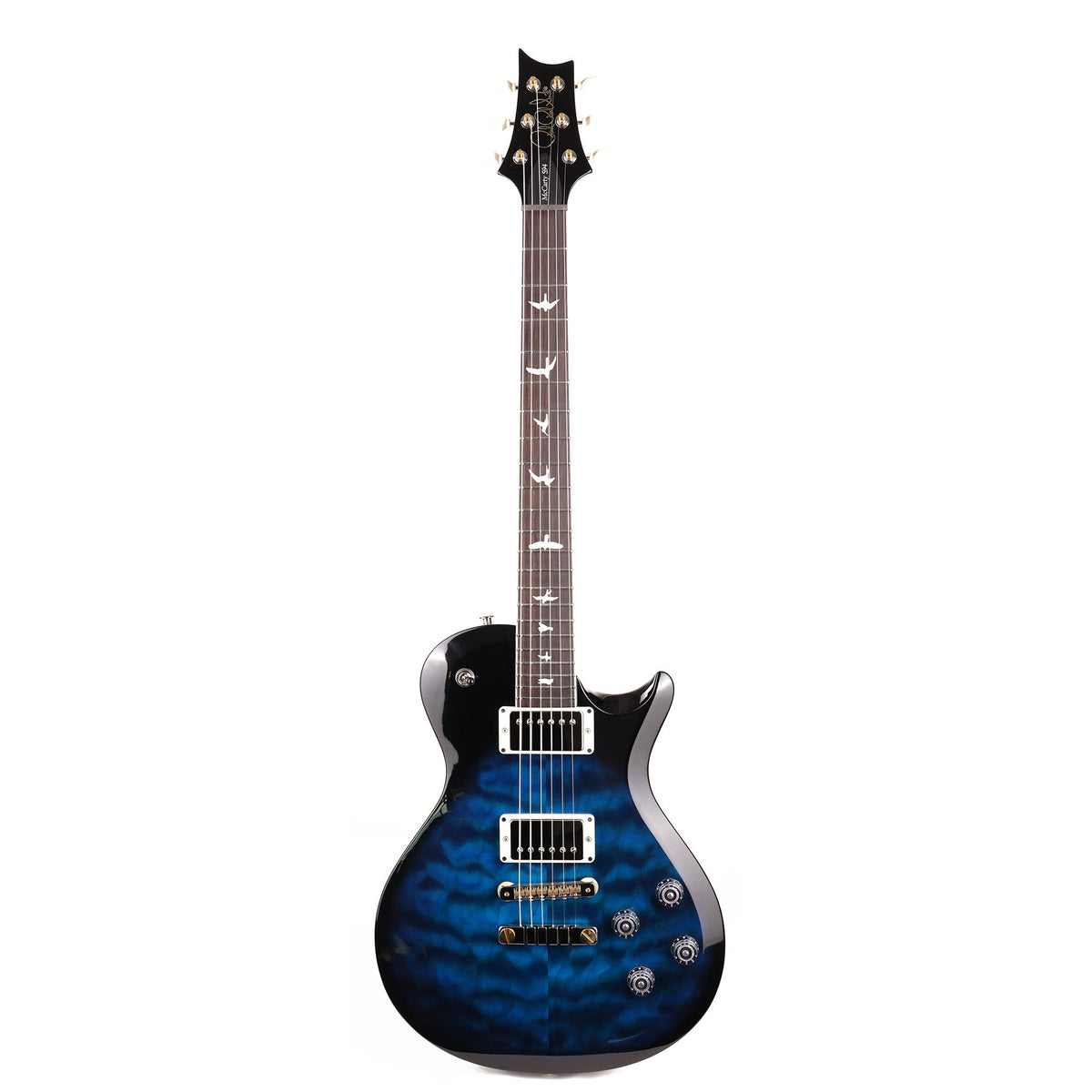 PRS S2 McCarty 594 Singlecut Quilt Top Music Zoo Exclusive Aquamarine with Black Wrap Burst — 2