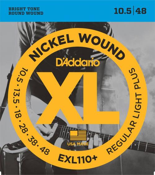 D'Addario Nickel Wound Electric Strings (Regular Plus 10.5-48)