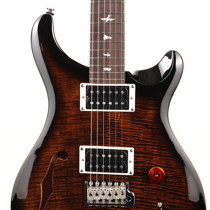 PRS SE Custom 22 Semi-Hollow Black Gold Sunburst