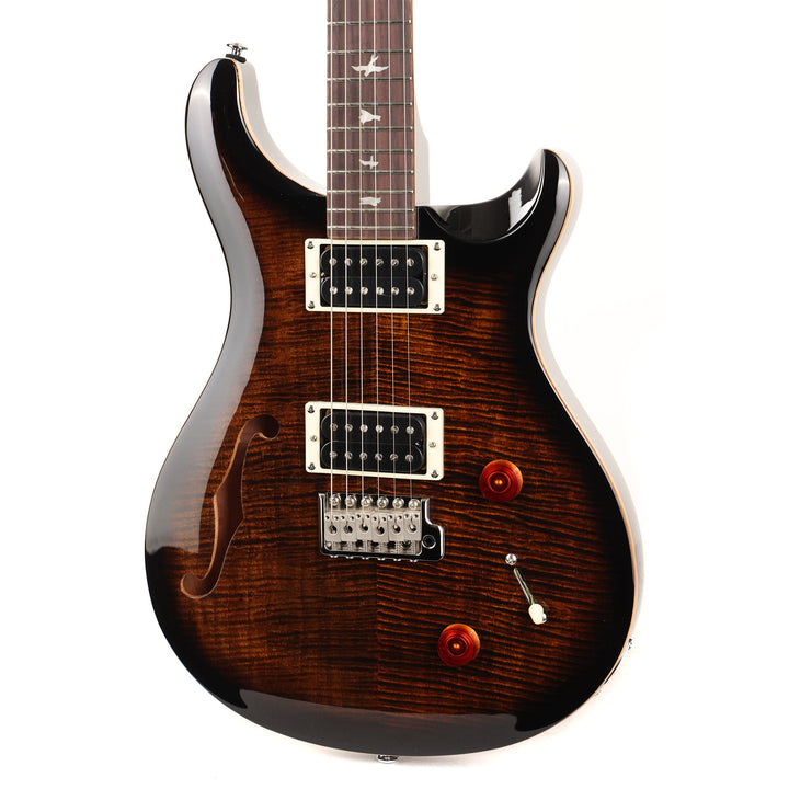 PRS SE Custom 22 Semi-Hollow Black Gold Sunburst