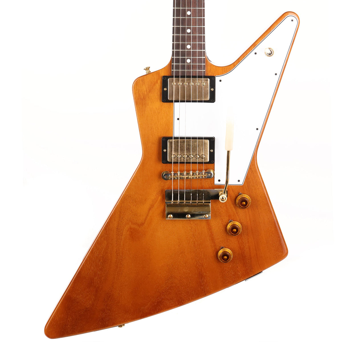 Gibson Custom Shop 1958 Explorer Heavy Antique Natural VOS Made 2 Measure Maestro Tailpiece Used — 1