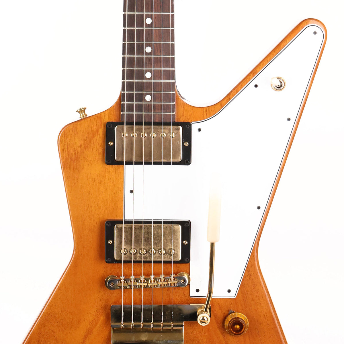 Gibson Custom Shop 1958 Explorer Heavy Antique Natural VOS Made 2 Measure Maestro Tailpiece Used — 6