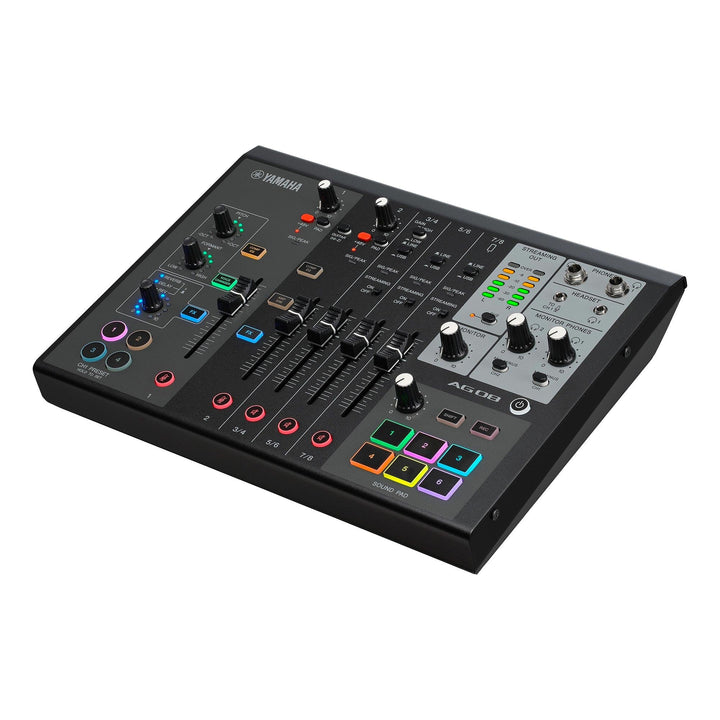 Yamaha AG08 8-Channel Live Streaming Mixer Black