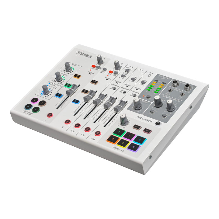 Yamaha AG08 8-Channel Live Streaming Mixer White