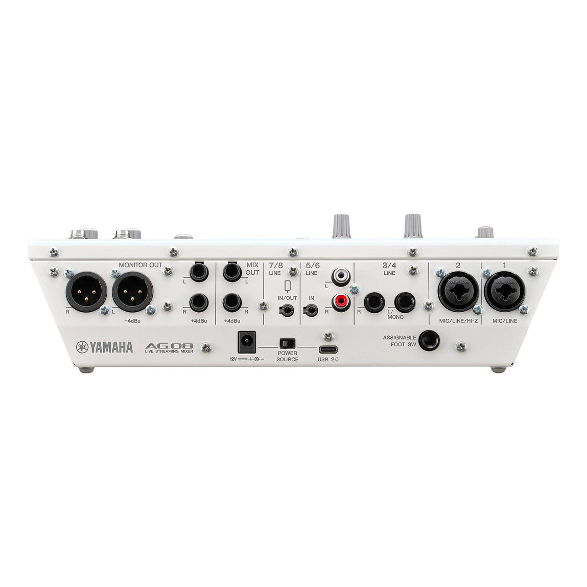 Yamaha AG08 8-Channel Live Streaming Mixer White | The Music Zoo