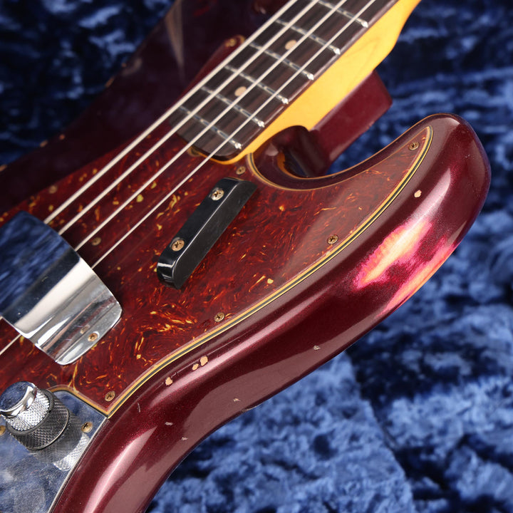 Fender Custom Shop 1962 Jazz Bass Relic Faded Aged Oxblood