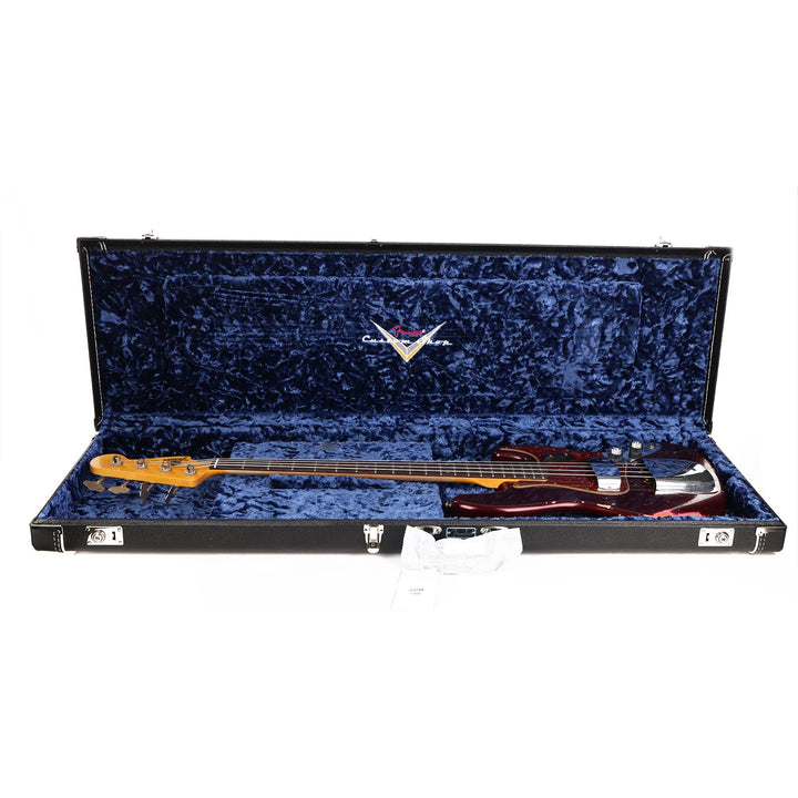 Fender Custom Shop 1962 Jazz Bass Relic Faded Aged Oxblood