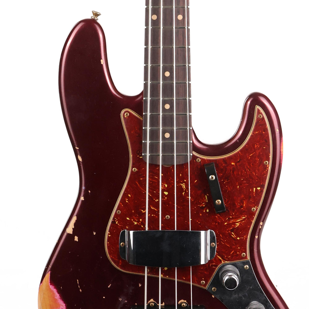 Fender Custom Shop 1962 Jazz Bass Relic Faded Aged Oxblood — 6