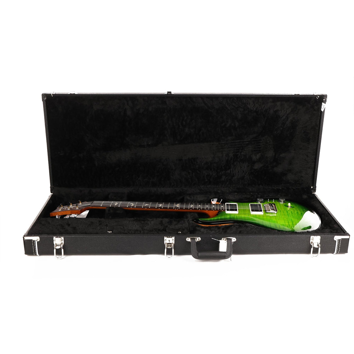 PRS Custom 24-08 Eriza Verde with Black Wrap Burst and Natural Back — 8