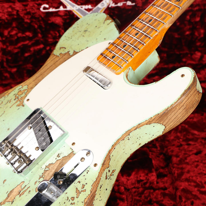 Fender Custom Shop 1950 Double Esquire Super Heavy Relic Faded Aged Surf Green 2023