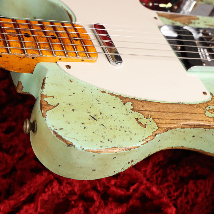 Fender Custom Shop 1950 Double Esquire Super Heavy Relic Faded Aged Surf Green 2023