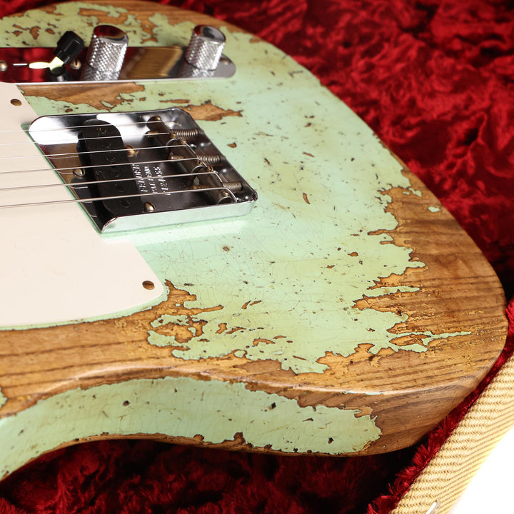 Fender Custom Shop 1950 Double Esquire Super Heavy Relic Faded Aged Surf Green 2023