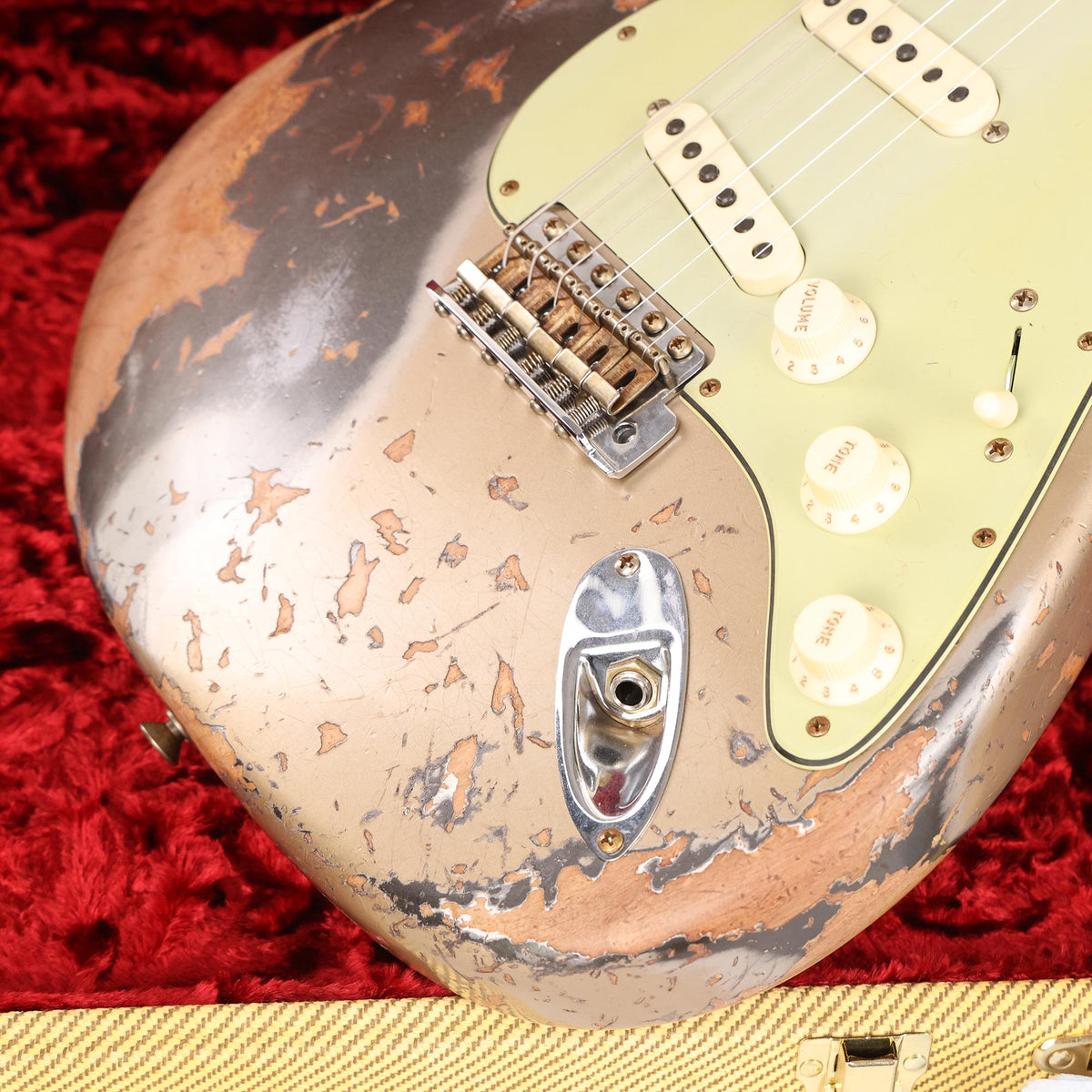 Fender Custom Shop 1959 Stratocaster Super Heavy Relic Faded Aged Shoreline Gold over Pewter 2023 — 10