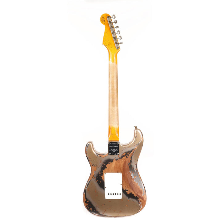 Fender Custom Shop 1959 Stratocaster Super Heavy Relic Faded Aged Shoreline Gold over Pewter 2023