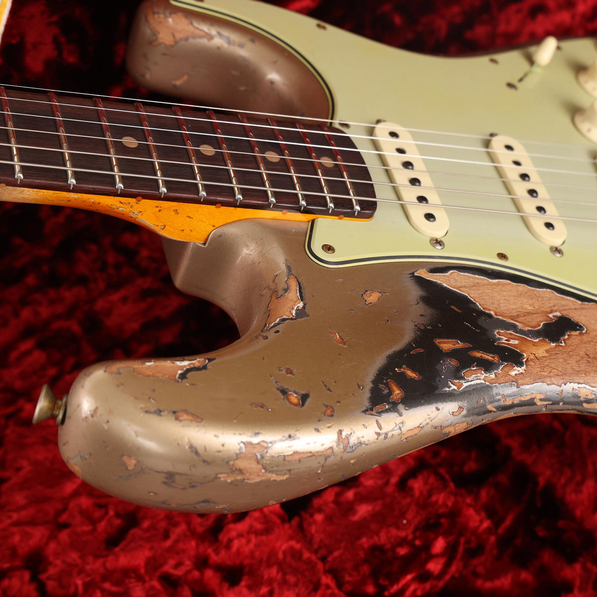 Fender Custom Shop 1959 Stratocaster Super Heavy Relic Faded Aged Shoreline Gold over Pewter 2023 — 7