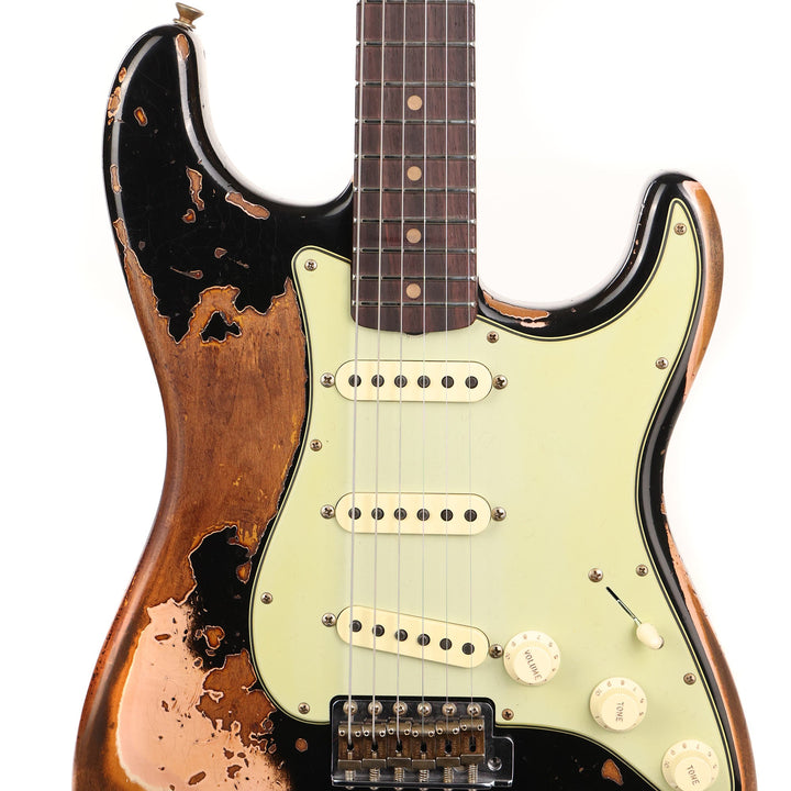 Fender Custom Shop 1959 Stratocaster Super Heavy Relic Aged Black over Shell Pink