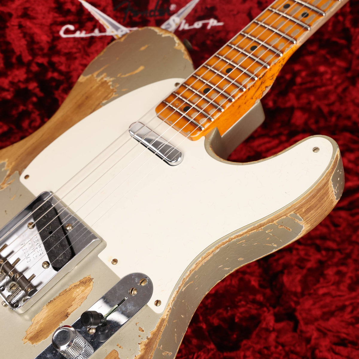 Fender Custom Shop 1950 Double Esquire Super Heavy Relic Faded Inca Silver — 9