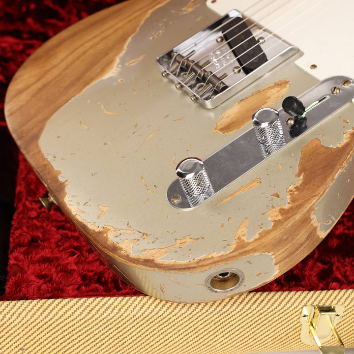 Fender Custom Shop 1950 Double Esquire Super Heavy Relic Faded Inca Silver