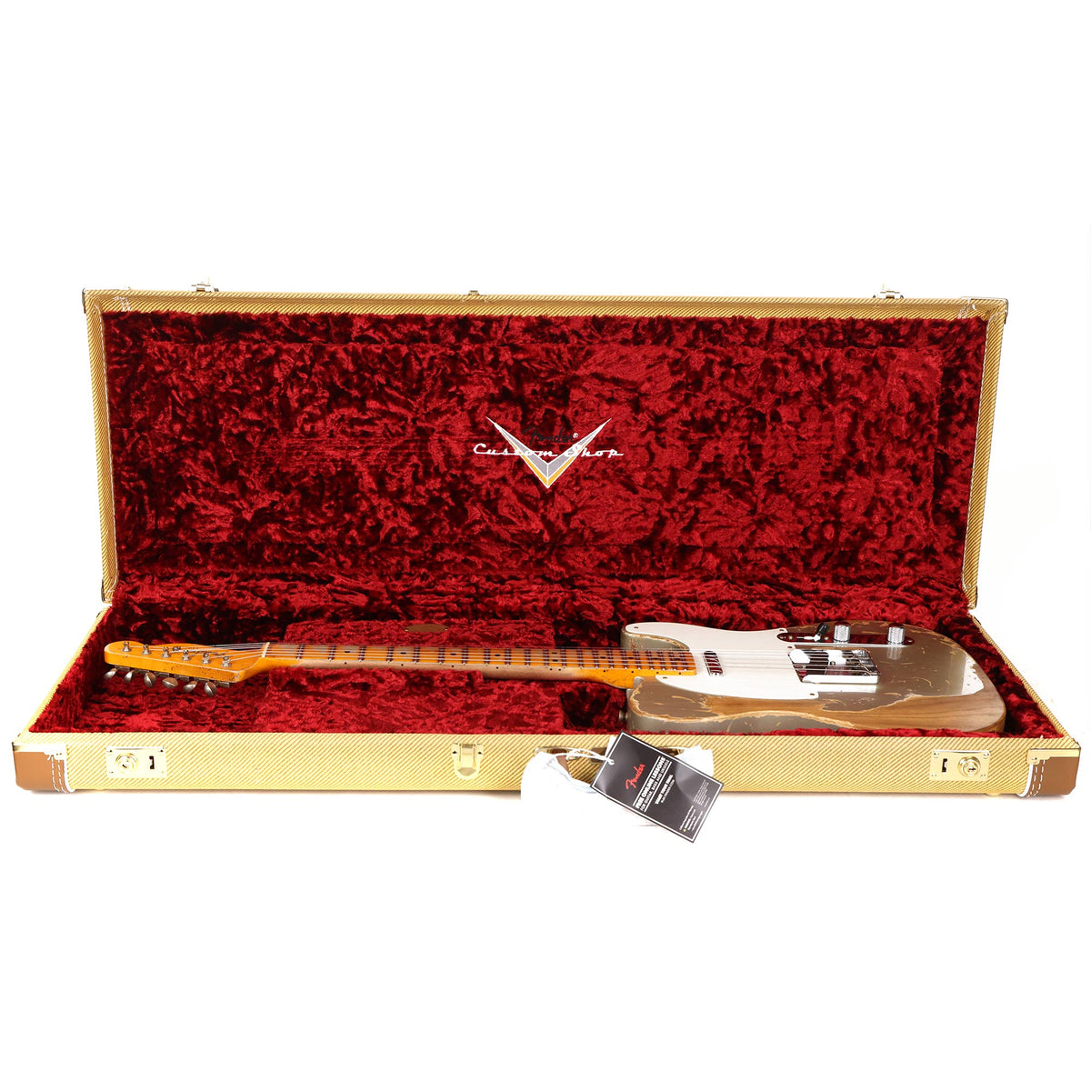 Fender Custom Shop 1950 Double Esquire Super Heavy Relic Faded Inca Silver — 12