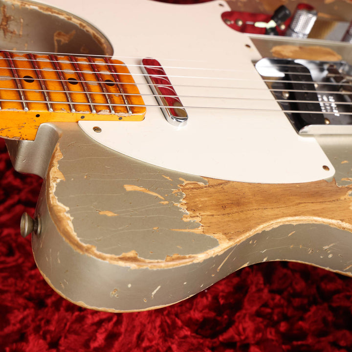 Fender Custom Shop 1950 Double Esquire Super Heavy Relic Faded Inca Silver