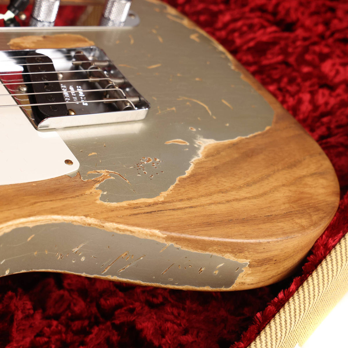 Fender Custom Shop 1950 Double Esquire Super Heavy Relic Faded Inca Silver — 8