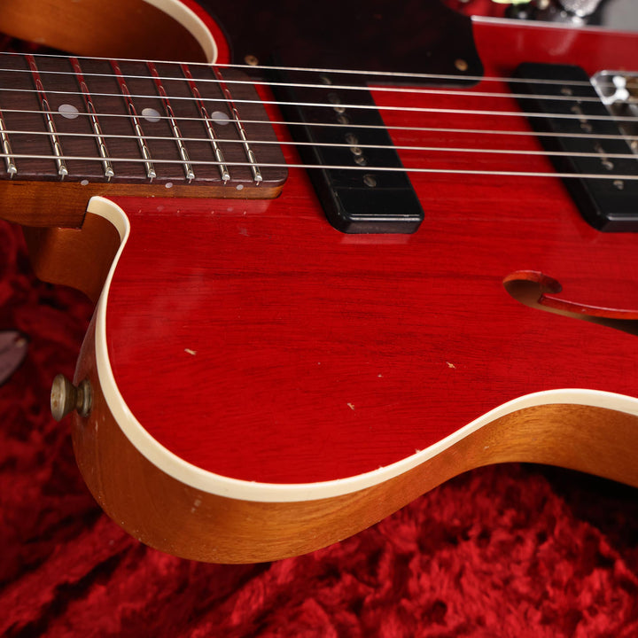 Fender Custom Shop P-90 Telecaster Thinline Journeyman Relic Aged Crimson Red Transparent