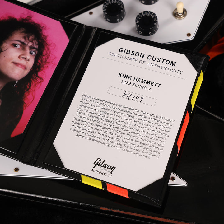 Gibson Custom Shop Kirk Hammett 1979 Flying V Murphy Lab Aged Ebony