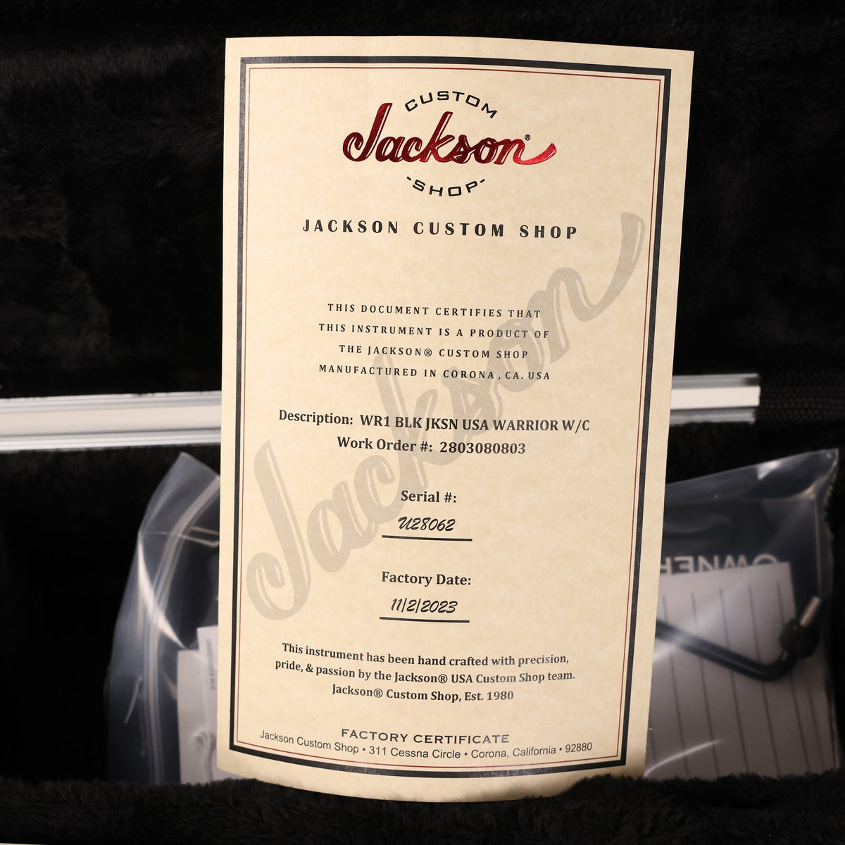 Jackson USA Select Warrior WR1 Black — 8