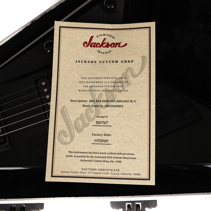 Jackson USA Select RR1 Rhoads Black