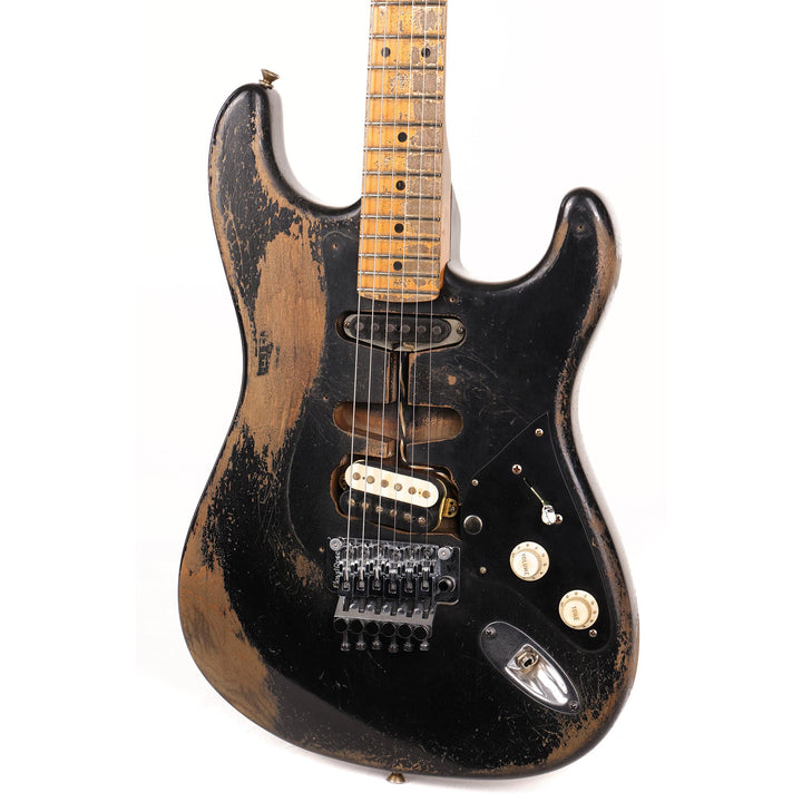 Fender Custom Shop 1957 Stratocaster Masterbuilt Andy Hicks Music Zoo Hacksaw Relic Super Faded Aged Black