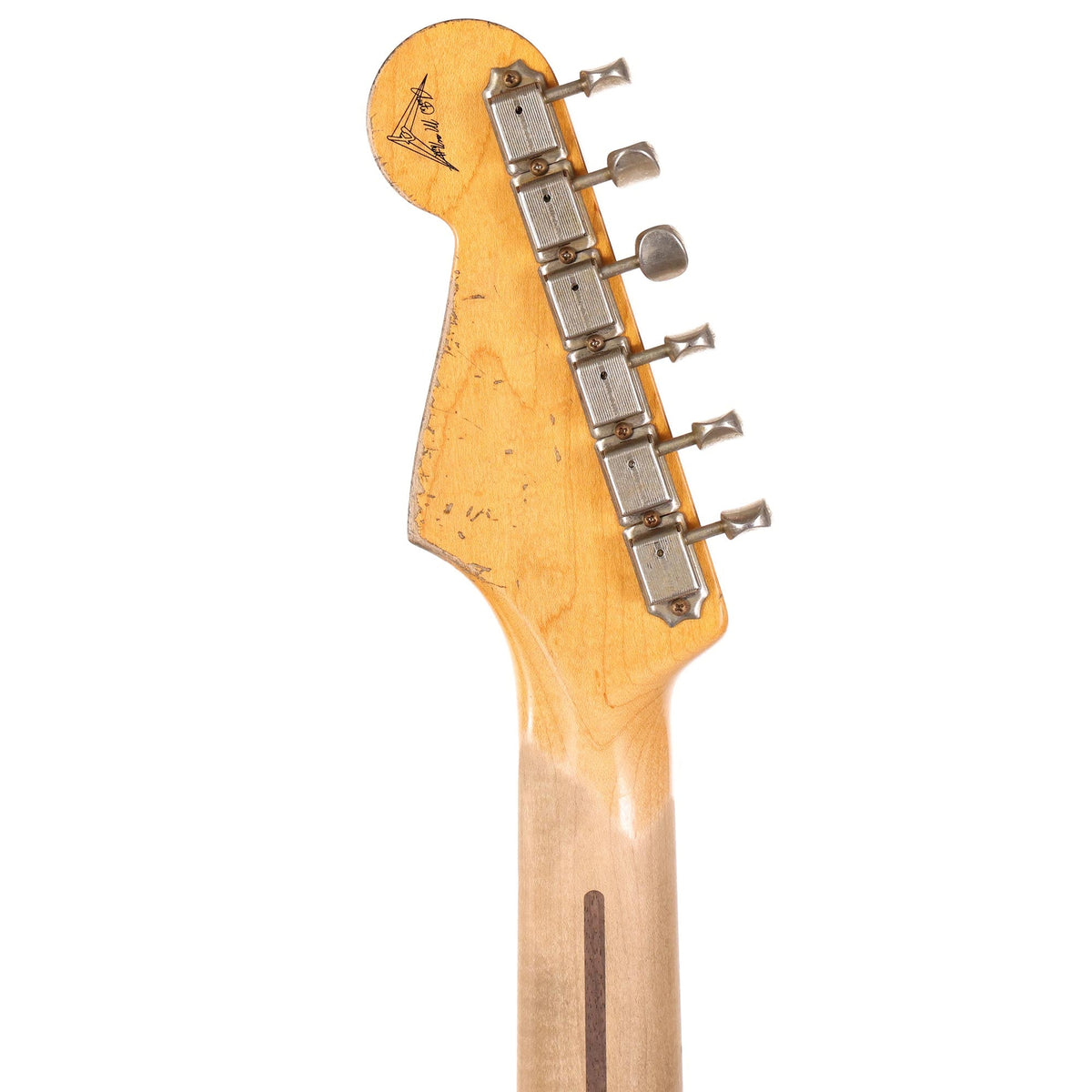 Fender Custom Shop 1957 Stratocaster Masterbuilt Austin MacNutt Music Zoo Hacksaw Relic Black — 5