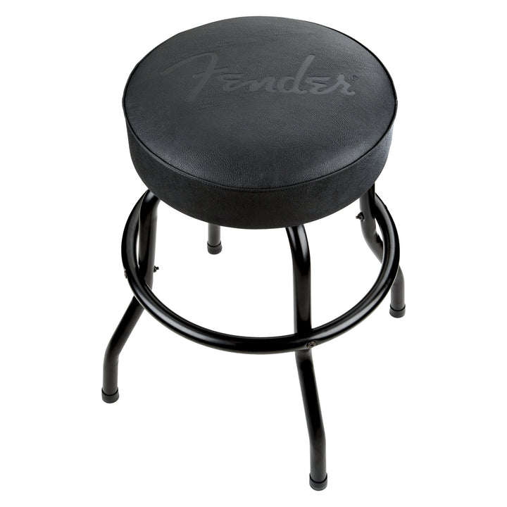 Fender Embossed Black Logo Barstool Black 24 in.